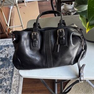 Black Leather Coach Bag